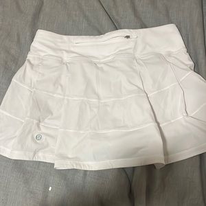 white lululemon pace rival tennis skirt
